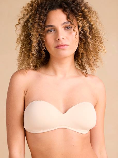 Multi-Way Maternity Bandeau Bra With Clear Straps, ENVIE DE FRAISE marl beige - vertbaudet enfant 