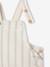 Salopette courte bébé molleton imprimé carreaux beige+rayé bleu - vertbaudet enfant 