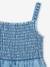 Lightweight denim floral embroidered mock neck jumpsuit for girls light blue - vertbaudet enfant 
