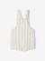 Printed Fleece Playsuit chequered beige+striped blue - vertbaudet enfant 