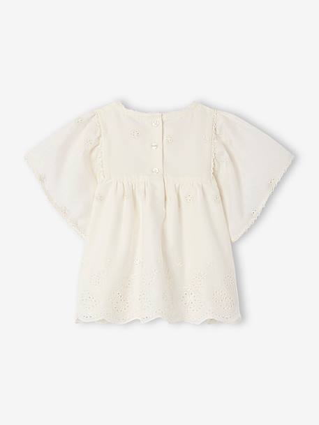 Blouse in Broderie Anglaise for Babies ecru - vertbaudet enfant 