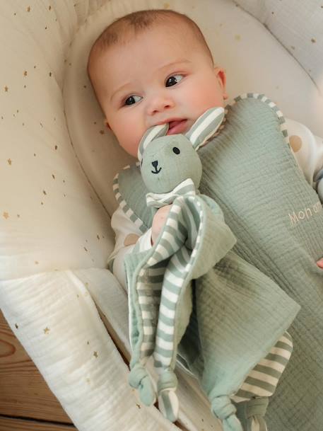 Baby Sleep Bag in Organic Cotton Gauze, ENVIE DE FRAISE sage green - vertbaudet enfant 