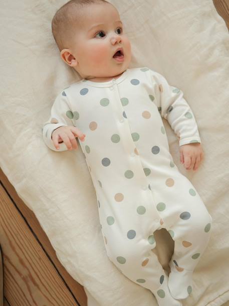 Dotted Sleepsuit, ENVIE DE FRAISE ecru - vertbaudet enfant 