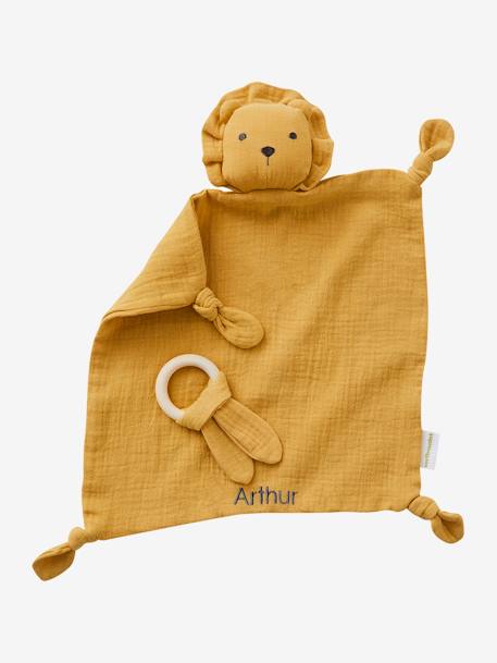 Baby Comforter Toy + Round Rattle Green/Multi+Yellow - vertbaudet enfant 
