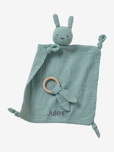 Baby Comforter Toy + Round Rattle Green/Multi+Yellow - vertbaudet enfant 