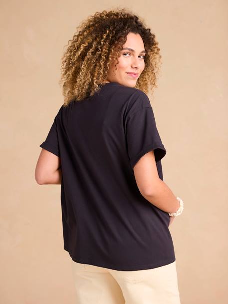 Organic Cotton T-Shirt, Maternity & Nursing Special, ENVIE DE FRAISE anthracite - vertbaudet enfant 