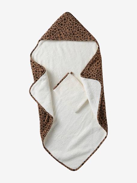 Bath Cape & Mitt Gift Set, ENVIE DE FRAISE ecru - vertbaudet enfant 