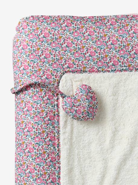 Changing Mat Cover in Liberty Fabric, ENVIE DE FRAISE pale pink - vertbaudet enfant 