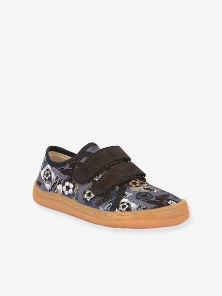 BAREFOOT CANVAS Trainers for Boys, FRODDO anthracite+blue+rose - vertbaudet enfant 