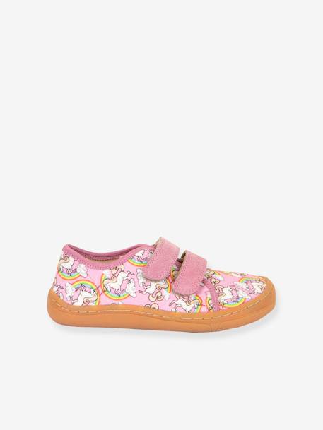 BAREFOOT CANVAS Trainers for Boys, FRODDO anthracite+blue+rose - vertbaudet enfant 