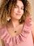 Blouse grossesse en gaze coton col broderie anglaise terracotta - vertbaudet enfant 