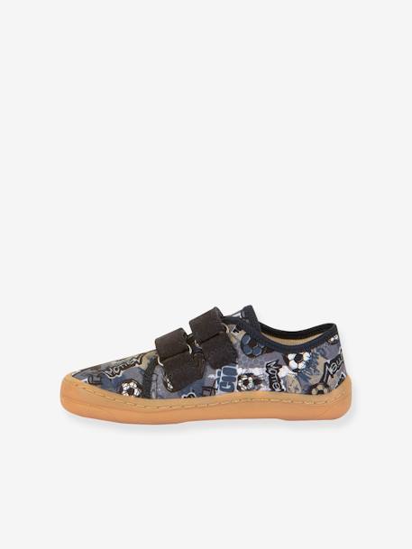 BAREFOOT CANVAS Trainers for Boys, FRODDO anthracite+blue+rose - vertbaudet enfant 