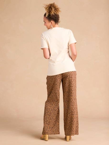'Mama d'Amour' Organic Cotton T-Shirt, Maternity & Nursing, ENVIE DE FRAISE ecru - vertbaudet enfant 