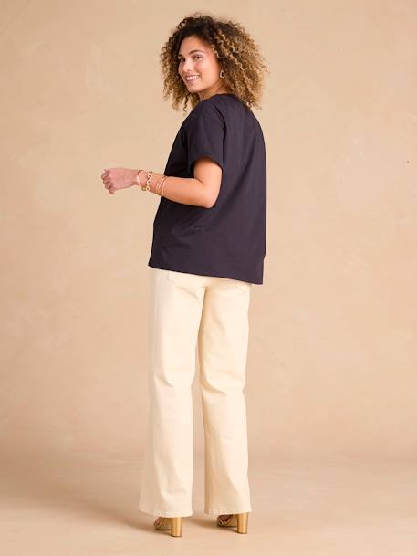 Organic Cotton T-Shirt, Maternity & Nursing Special, ENVIE DE FRAISE anthracite - vertbaudet enfant 