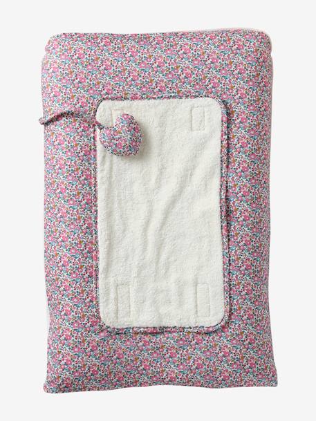 Changing Mat Cover in Liberty Fabric, ENVIE DE FRAISE pale pink - vertbaudet enfant 