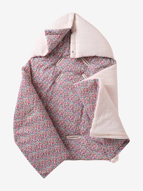 Organic Cotton Gauze Baby Nest, ENVIE DE FRAISE pale pink - vertbaudet enfant 