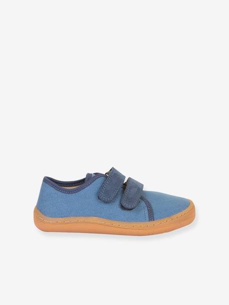 BAREFOOT CANVAS Trainers for Boys, FRODDO anthracite+blue+rose - vertbaudet enfant 
