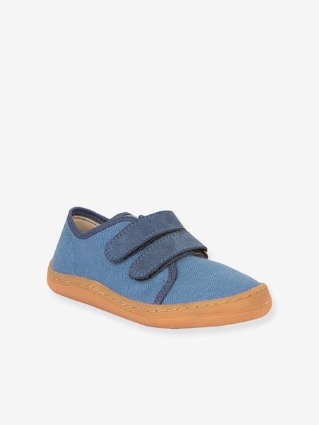 BAREFOOT CANVAS Trainers for Boys, FRODDO anthracite+blue+rose - vertbaudet enfant 