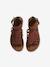 Pair of Leather-Look Gladiator Sandals for Children, Designed for Autonomy brown - vertbaudet enfant 