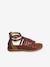 Pair of Leather-Look Gladiator Sandals for Children, Designed for Autonomy brown - vertbaudet enfant 