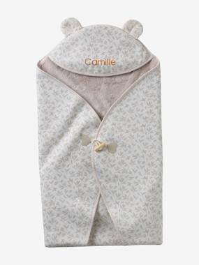 -Plaid bébé à capuche en molleton, doublé peluche