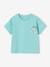 T-Shirt with Large Motif on the Back & Press Stud on Shoulder for Babies turquoise - vertbaudet enfant 