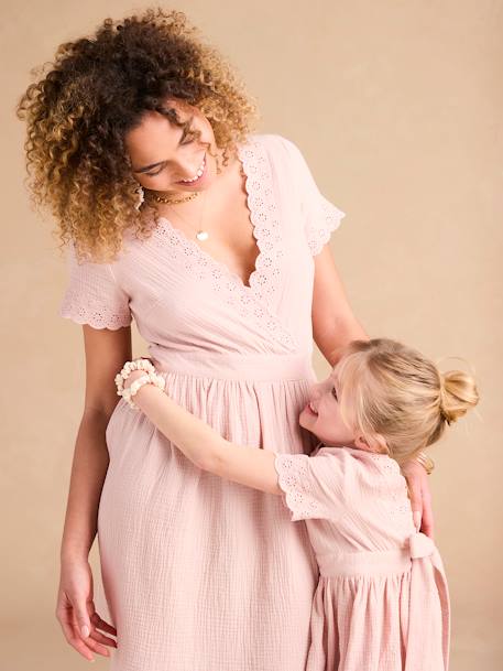 Mother & Daughter Occasion Wear Dress, Capsule Collection, ENVIE DE FRAISE  - rosy, Maternity