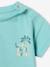 T-Shirt with Large Motif on the Back & Press Stud on Shoulder for Babies turquoise - vertbaudet enfant 