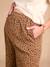Pantalon de grossesse large en gaze de coton léopard beige - vertbaudet enfant 