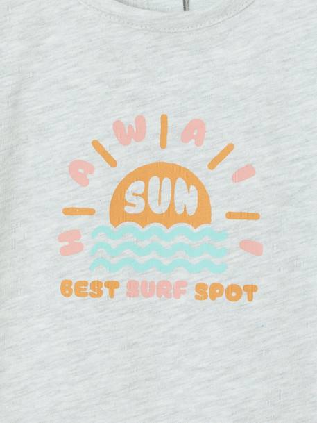 Hawaiian Print T-Shirt for Babies marl grey - vertbaudet enfant 