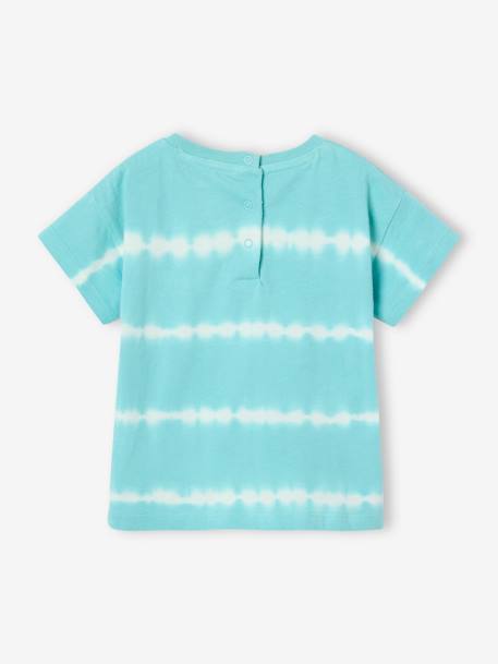 Tie-Dye Effect T-Shirt for Babies turquoise - vertbaudet enfant 
