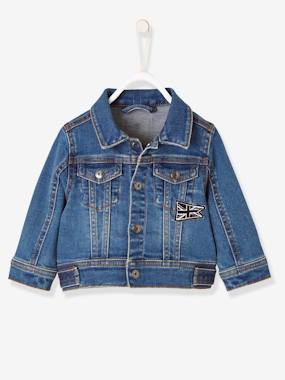 Baby-Outerwear-Denim Jacket with Union Jack for Baby Boys