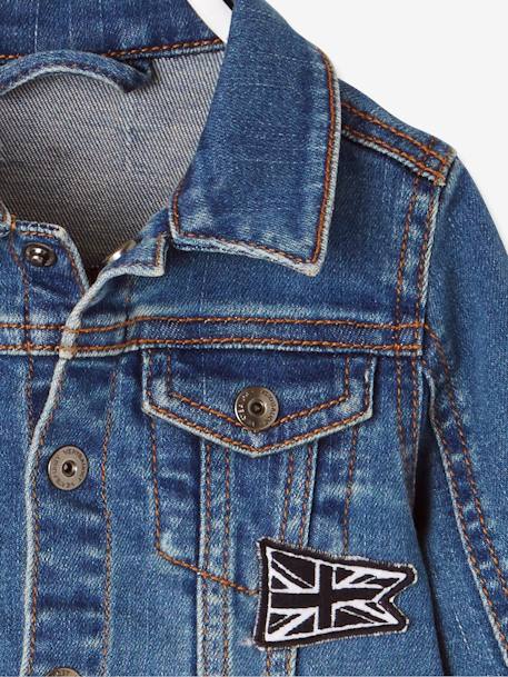 Denim Jacket with Union Jack for Baby Boys BLUE DARK WASCHED - vertbaudet enfant 