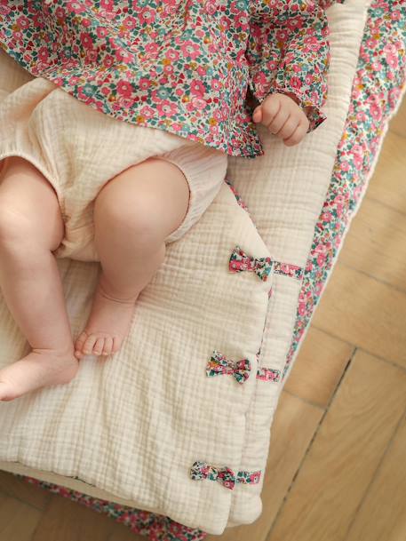 Organic Cotton Gauze Baby Nest, ENVIE DE FRAISE pale pink - vertbaudet enfant 