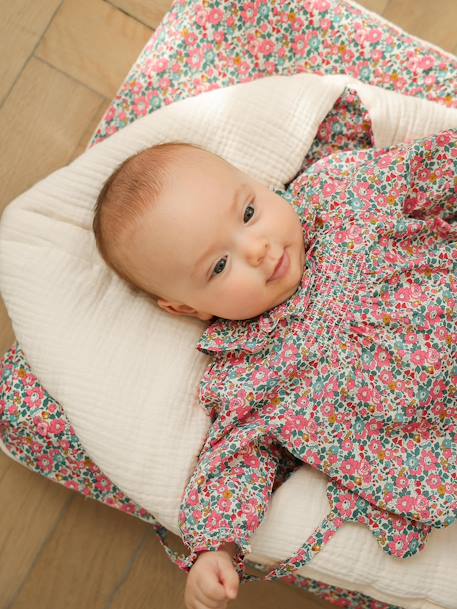 Nid d'ange en gaze de coton bio et tissu Liberty personnalisable rose pâle - vertbaudet enfant 