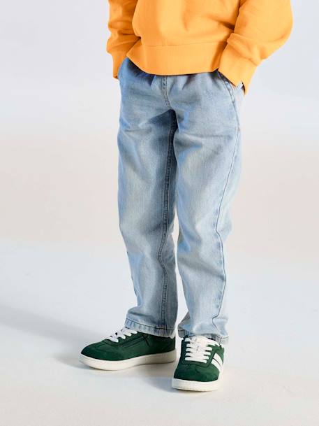Jean garçon large facile à enfiler denim black+denim bleached+denim brut+gris+stone - vertbaudet enfant 