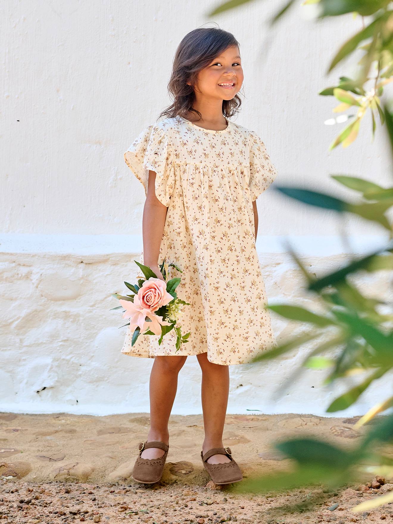 Ballerines Pailletées Argentées Pour Enfant Vertbaudet - Intérieur Cuir, Semelle Antidérapante, élastique De Maintien