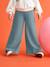 Pantalon fille large en velours anthracite+bleu grisé+écru+kaki+marron+prune+rose - vertbaudet enfant 