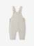Ensemble bébé naissance cérémonie chemise salopette en lin et coton argile+bleu - vertbaudet enfant 