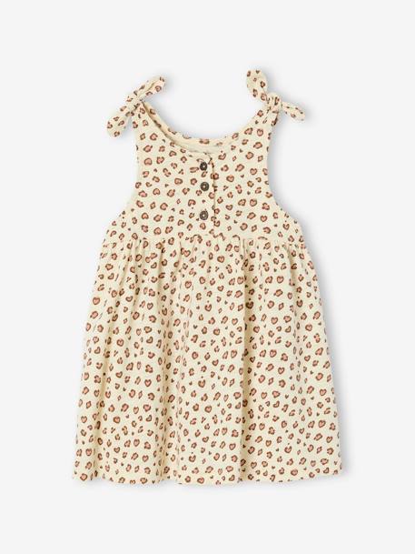 Printed Strappy Dress for Babies apricot+vanilla - vertbaudet enfant 