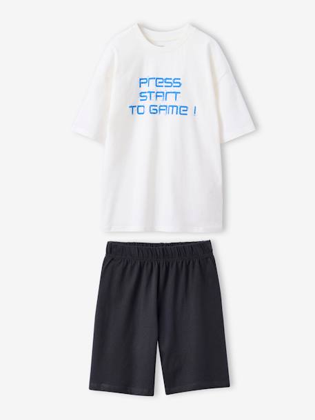 Pack of 2 Short Pyjamas, Gamer JONEN anthracite - vertbaudet enfant 