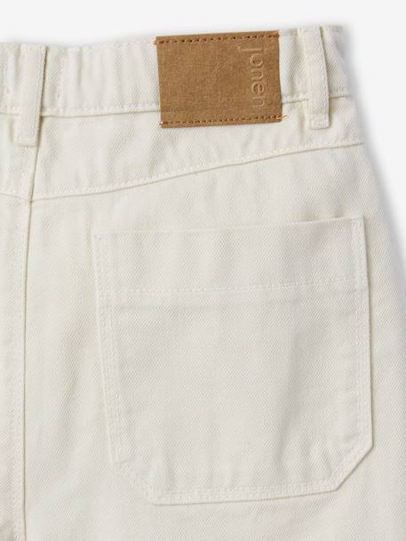 Distressed Denim Shorts for Girls, JONEN medium blue+vanilla - vertbaudet enfant 