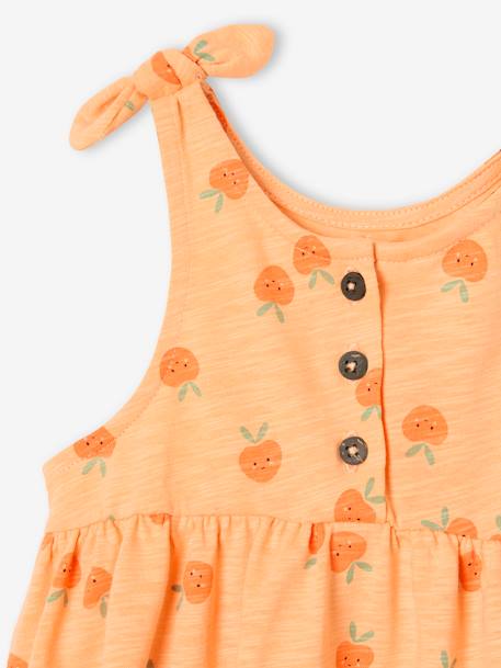 Printed Strappy Dress for Babies apricot+vanilla - vertbaudet enfant 