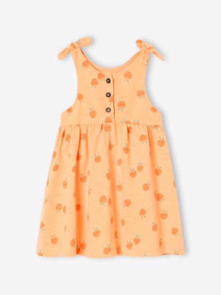 Printed Strappy Dress for Babies apricot+vanilla - vertbaudet enfant 
