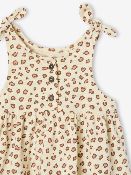 Printed Strappy Dress for Babies apricot+vanilla - vertbaudet enfant 
