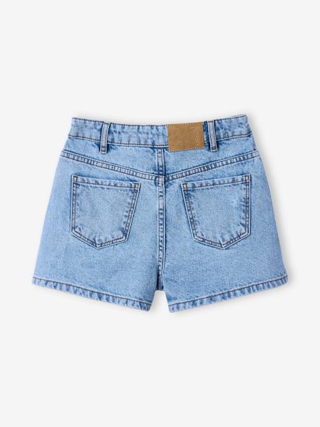 Asymmetrical Denim Skirt for Girls, JONEN light blue - vertbaudet enfant 