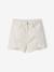 Distressed Denim Shorts for Girls, JONEN medium blue+vanilla - vertbaudet enfant 