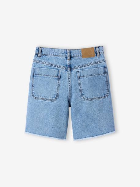 Ripped Denim Shorts for Girls, JONEN light blue - vertbaudet enfant 