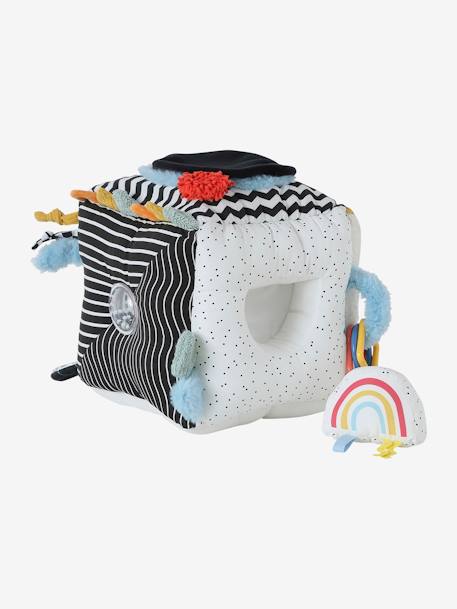Grand cube d'activités en tissu EVEIL & SENSORIEL multicolore - vertbaudet enfant 