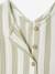 Striped Cotton Gauze Jumpsuit for Babies striped green - vertbaudet enfant 